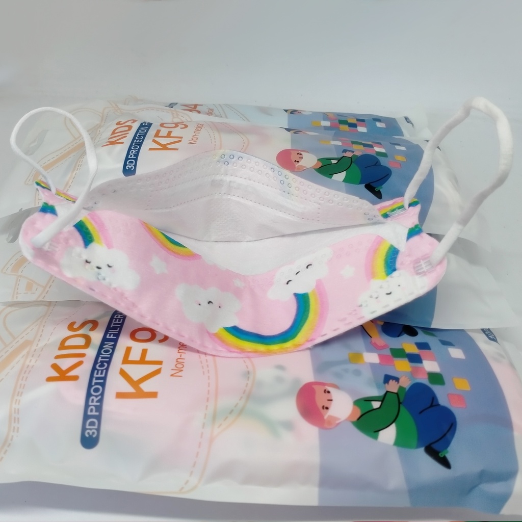 MASKER KF94 ANAK MOTIF MASKER KF94 ANAK MOTIF WARNA ISI 10 PCS Masker Anak model KF94 Non Medis isi 10 pcs per pack