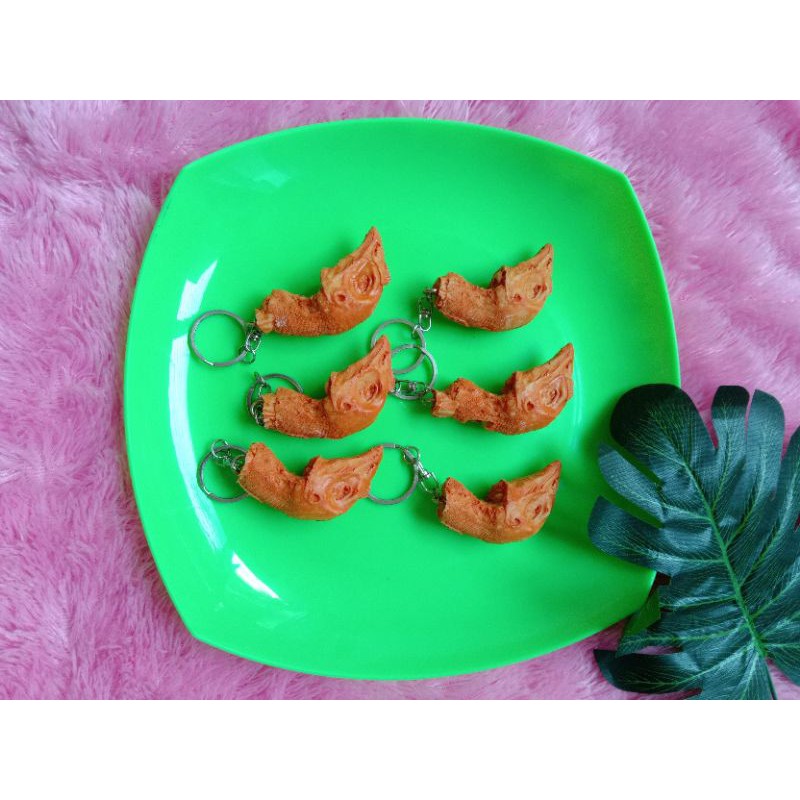 kay20 - Gantungan kunci unik tempe goreng ayam goreng lucu unik murah promo-5
