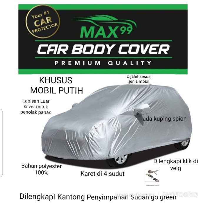 SARUNG RAIZE ROCKY MOBIL PUTIh BODY COVER COATING SILVER KLIK VELG