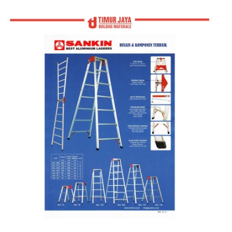 TANGGA LIPAT ALUMUNIUM 1.75 M SANKIN