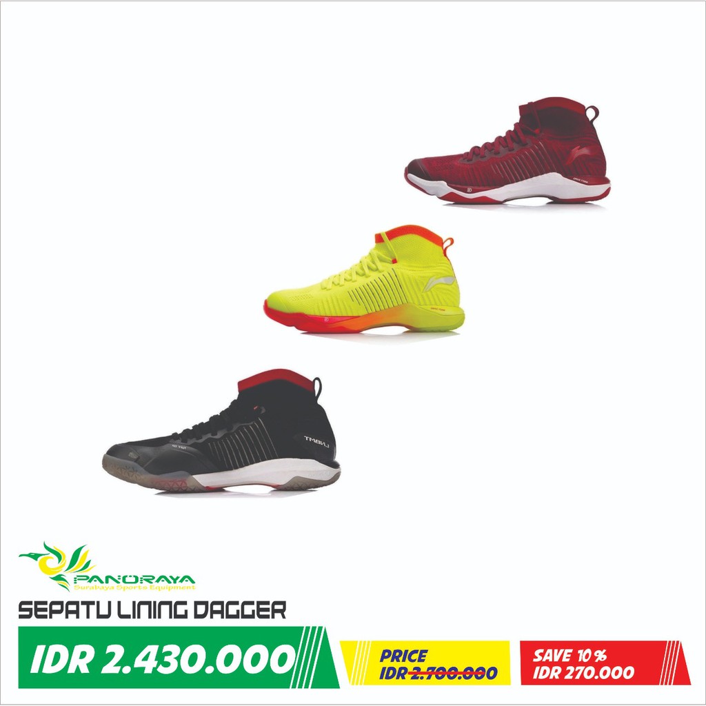 Sepatu Badminton Bulutangkis Lining Dagger AYAN021 AYAN 021