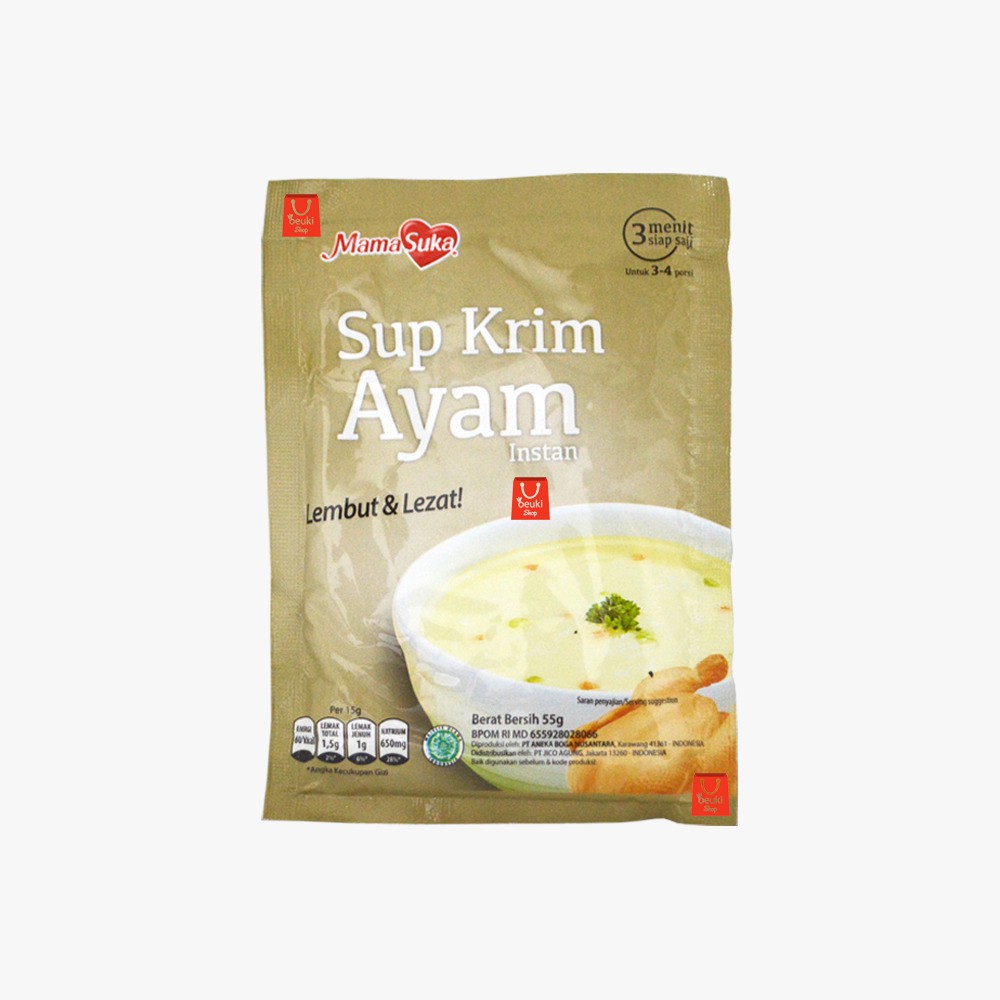 

Sup Krim Ayam Instan Siap Saji Mama Suka Lembut dan Lezat - 55gr