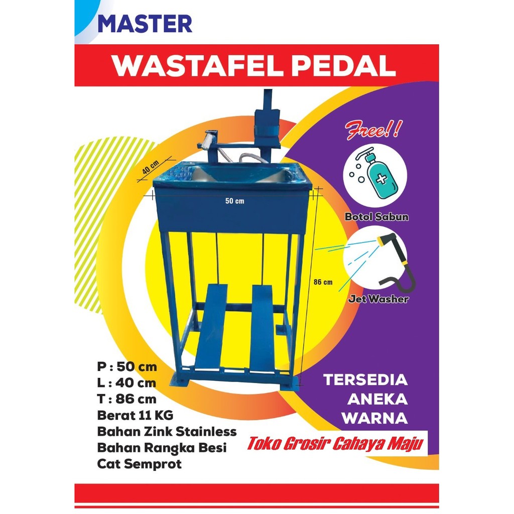 Wastafel Portable Injak Pedal atau Cuci Tangan Portable MASTER