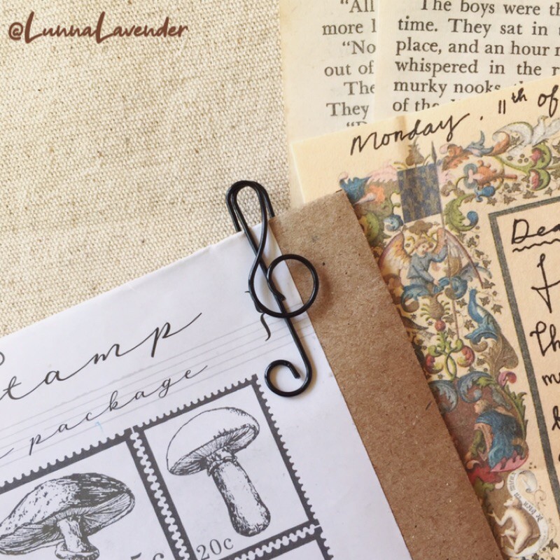 

Paper Clip Black Musical Note Klip Kertas Vintage Lucu Unik Murah DIY Bujo Scrapbook Journal