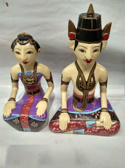 TERMURAH! Pajangan Miniatur Patung Pengantin Loro Blonyo 19x12x8 cm Dekorasi Rumah Souvenir Jogja