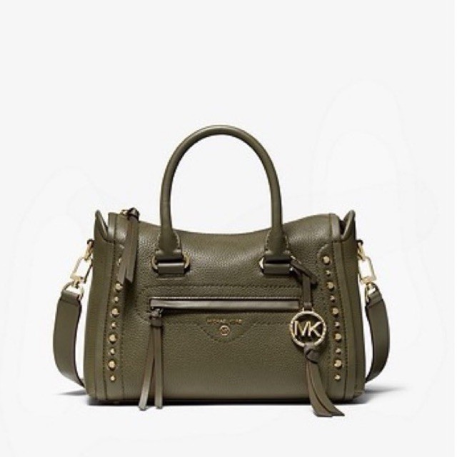 michael kors mk carine small olive studded