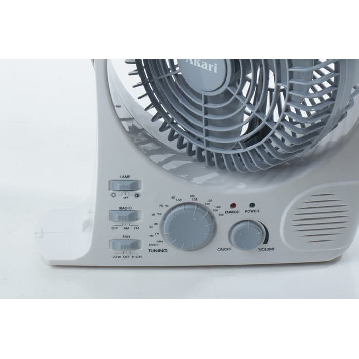Ready Stok LAMPU EMERGENCY LED   KIPAS 8    AKARI 3 in 1 PORTABLE FAN WITH RADIO Berkualitas