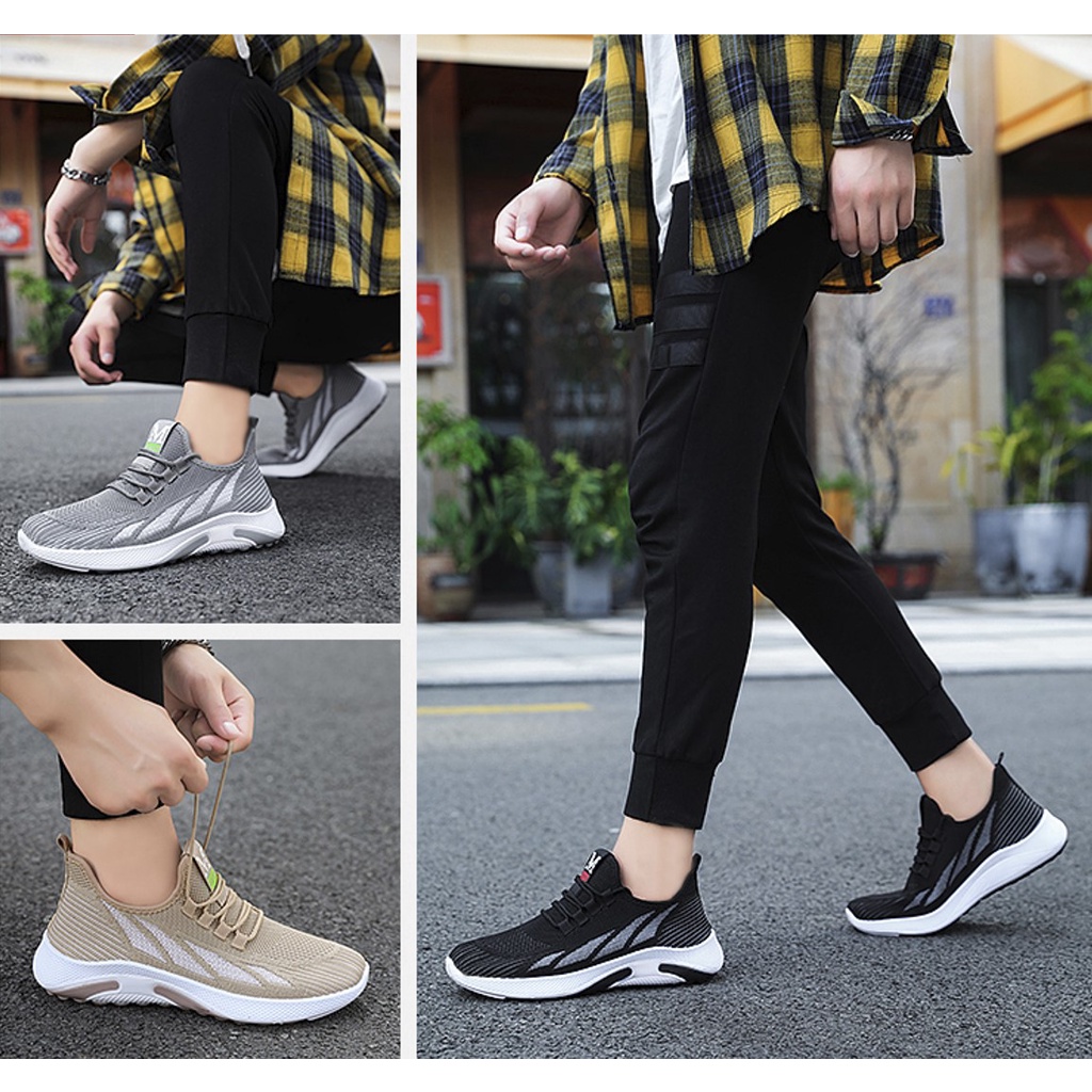 Nomad Sepatu Sneakers Impor Slip On Casual Nyaman Running Shoes Comfy S01