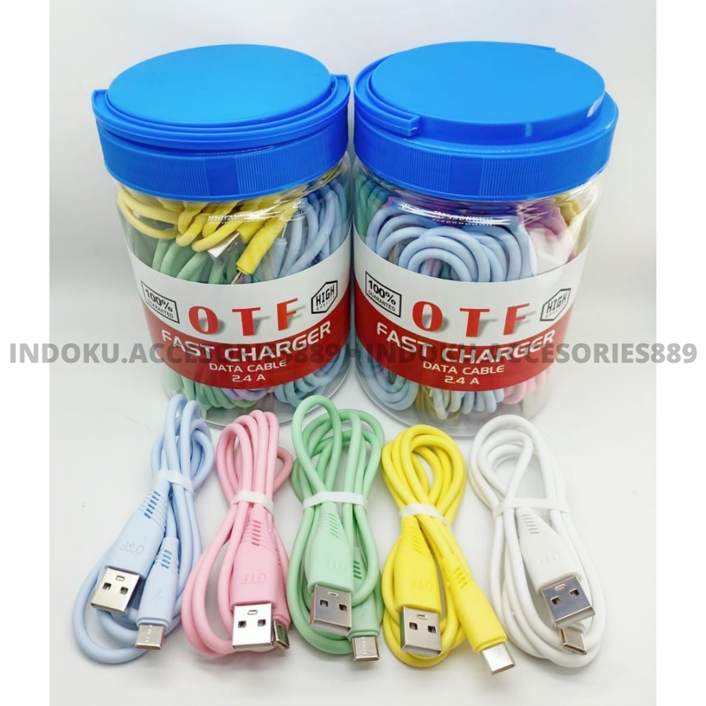 Kabel Data OTF Fast Charger 2.4A Micro dan Type C Per PCS ORIGINAL