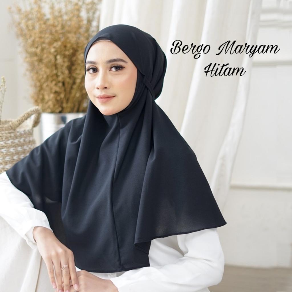 Hijab Jilbab instan bergo Maryam diamond dewasa / hijab Khimar bergo Maryam no pet