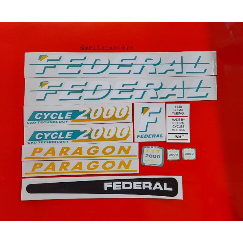 Stiker Sepeda Federal Paragon