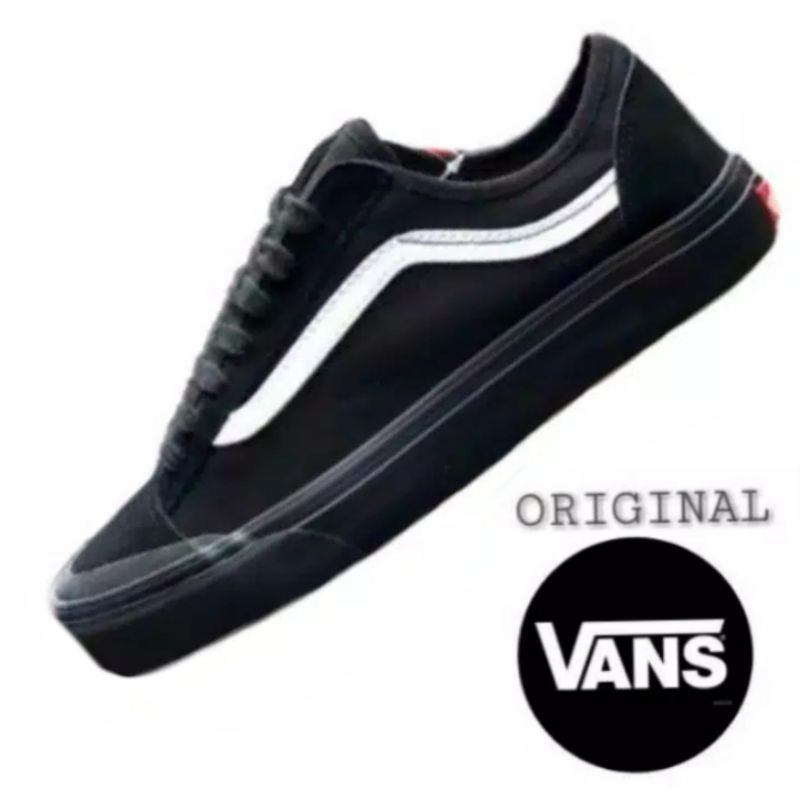 BLACK ORIGINAL VANS / SEPATU VANS ORIGINAL WARNA HITAM