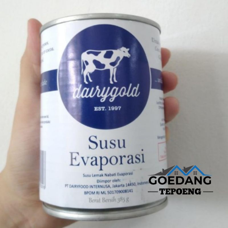 SUSU EVAPORASI DAIRYGOLD / EVAPORATED MILK DAIRY GOLD 385GR 1 KALENG