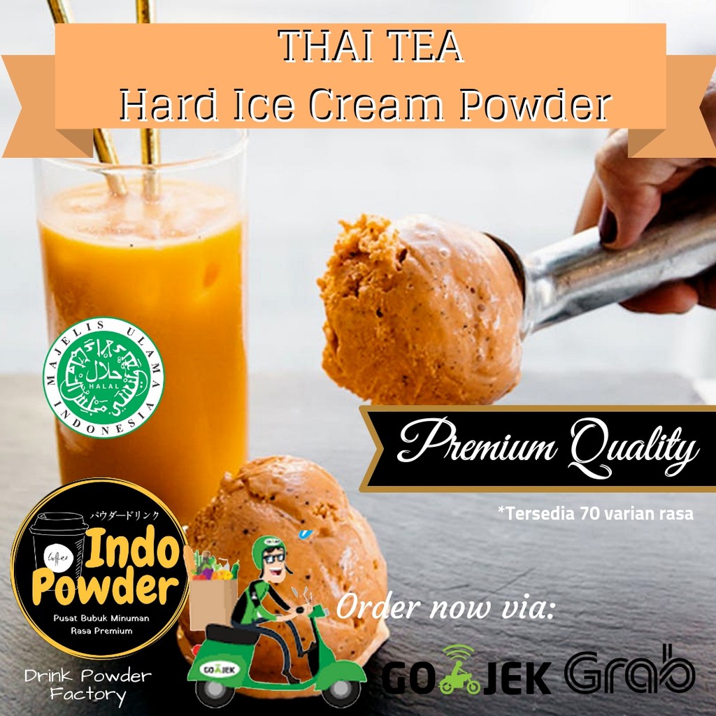 Bubuk Ice Cream rasa Thai Tea 1Kg - Bubuk es Krim rasa Thai Tea 1Kg