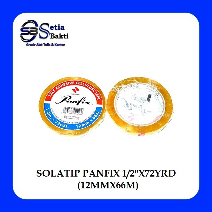 

PANFIX Solatip 1/2 Inch - Solasi Bening 12 mm x 72 yard - 1 Pcs