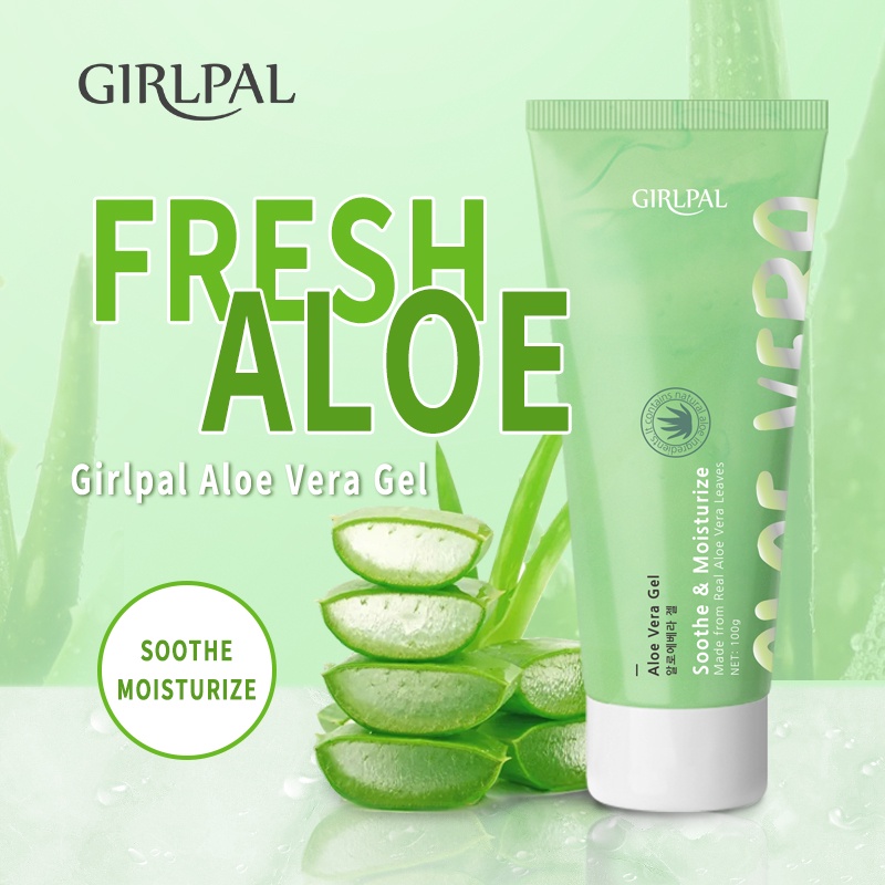 GIRLPAL Aloe Vera Moisturizing Soothing Gel 100g Soothing &amp; Moisture Cream  Skin Care