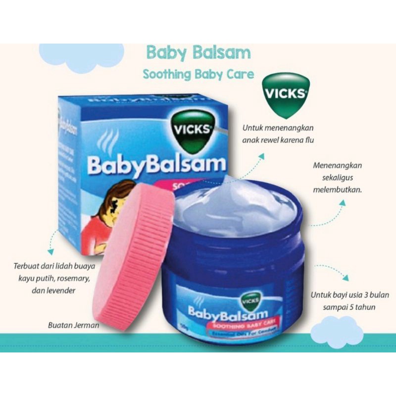 Vicks Baby Balsam Original (Made In Germany) 50gram Exp date 2025