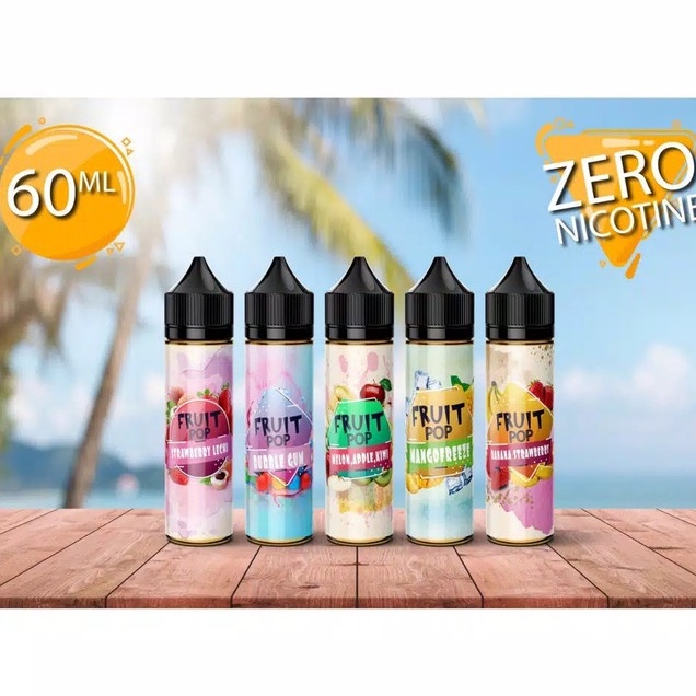 LIQUIDS FREEBASE 60ML FRUIT POP ADA 5 PILIHAN RASA HARGA PER BOTOL