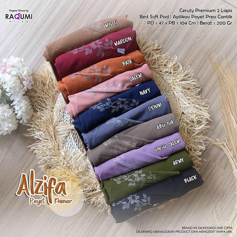 ALZIFA PAYET KHIMAR RAQUMI ORIGINAL | KHIMAR BARU RAQUMI | NEW KHIMAR RAQUMI | KHIMAR BATA