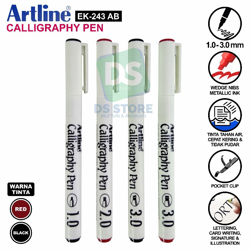

Drawing Pen Kaligrafi [Ujung Miring] 241 - 243 AB ARTLINE