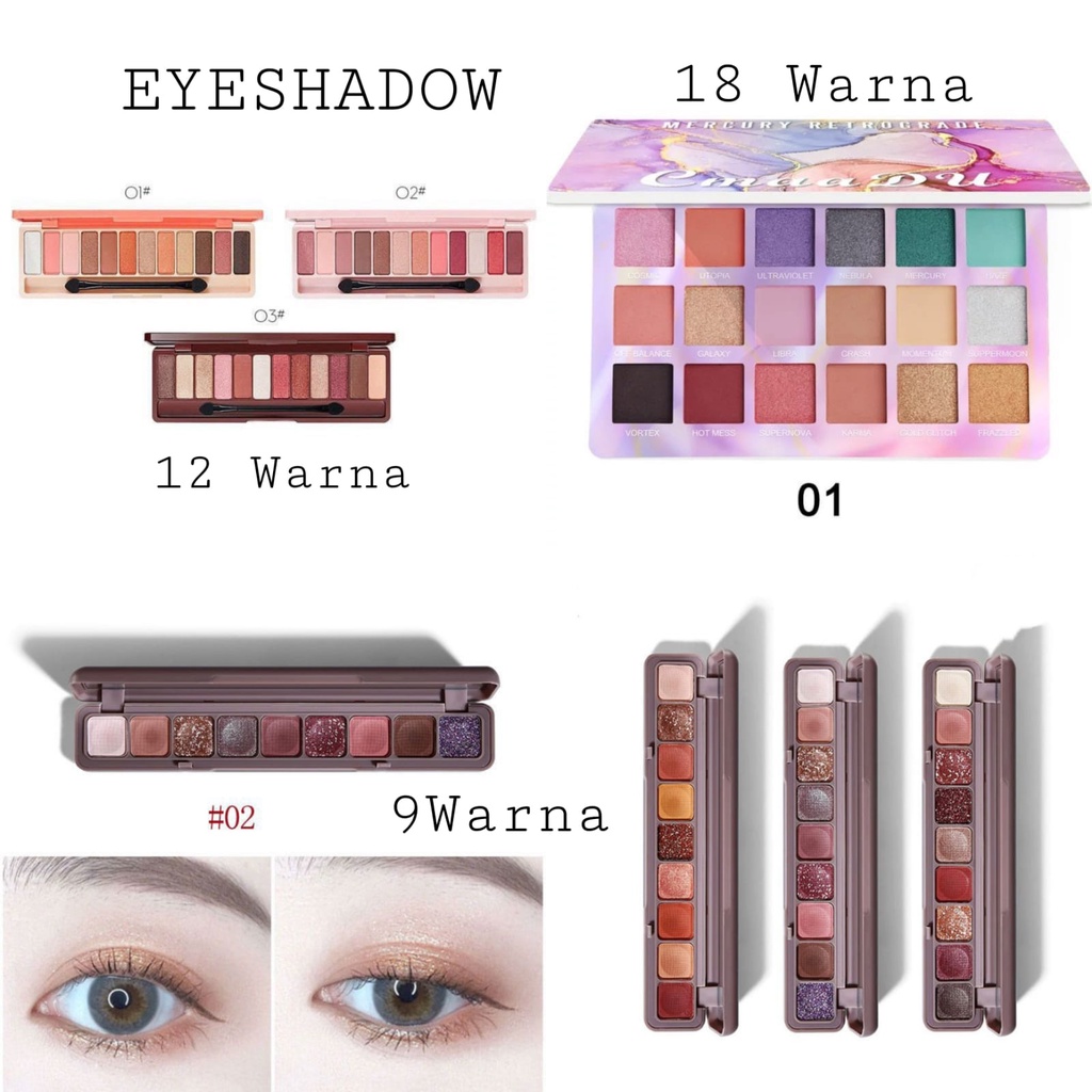 MakeUp Make Up Alat Kecantikan Eyeshadow LAMEILA Palette Matte and Glitter Eye Shadow Nude Shade Warna Matte