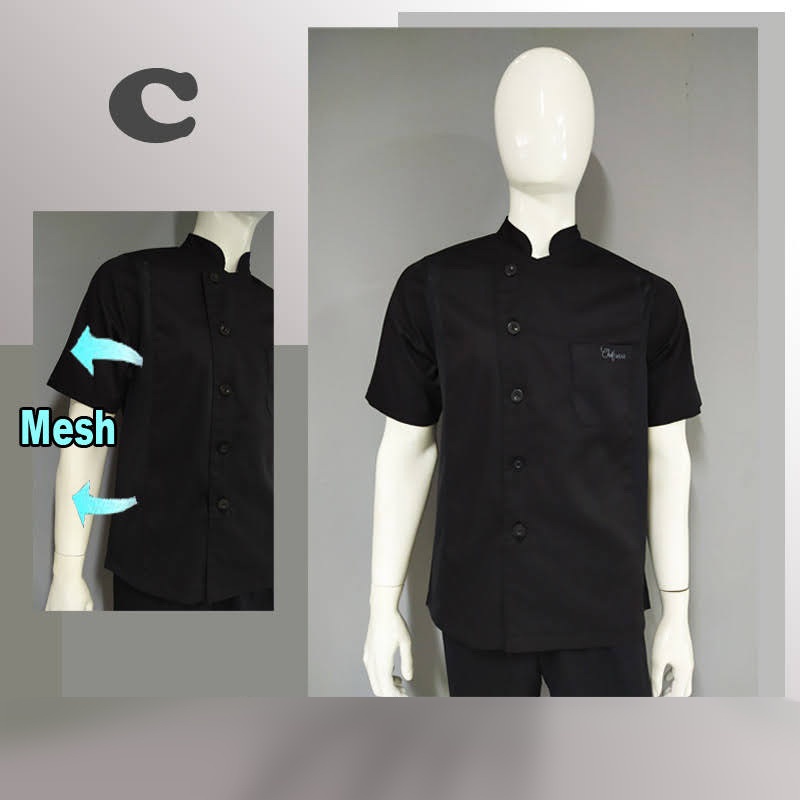 Chef Wear Baju Koki SS C Komb Net / Mesh