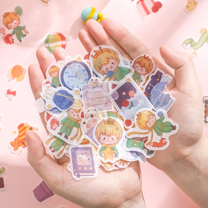 

40/ 45 pcs Sticker Pack Cute Girl Boy Plant Aesthetic Scrapbook Bujo Jurnal DIY