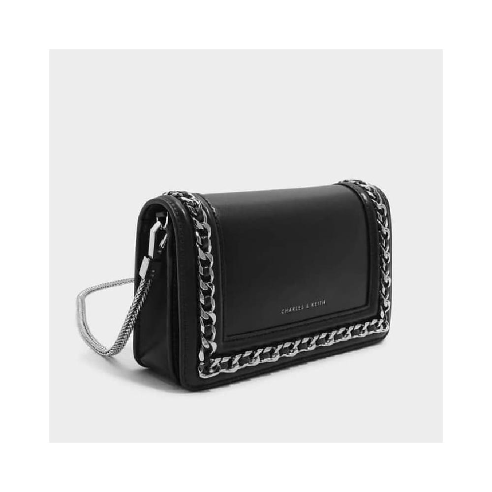 Tas Charles and Keith original store silver chain