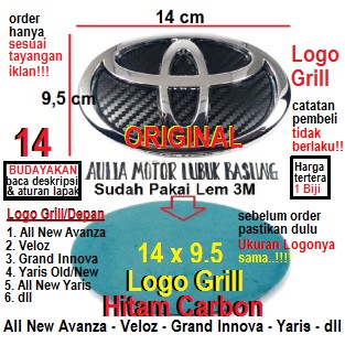 Jual emblem logo grill depan toyota 14 all new avanza veloz grand