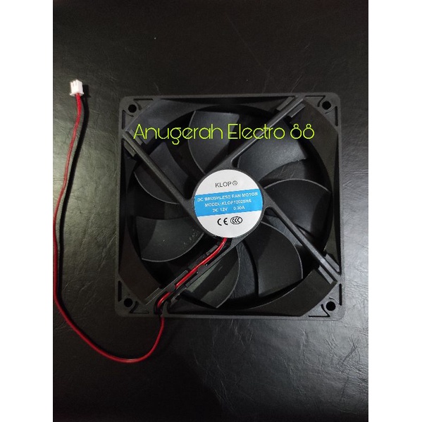 Fan DC Kipas 12V Klop Plus Socket Ukuran 4cm 6cm 8cm 9cm 12cm