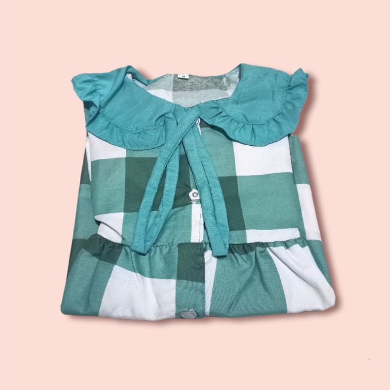 COD SETELAN ZAVINA ANAK 2-8TH / SET HARUKA TUNIK ANAK PEREMPUAN TERBARU-Toska