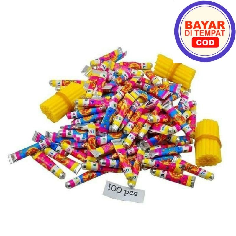 Balon Jadul/Balon Tiup Sedotan 100 PCS