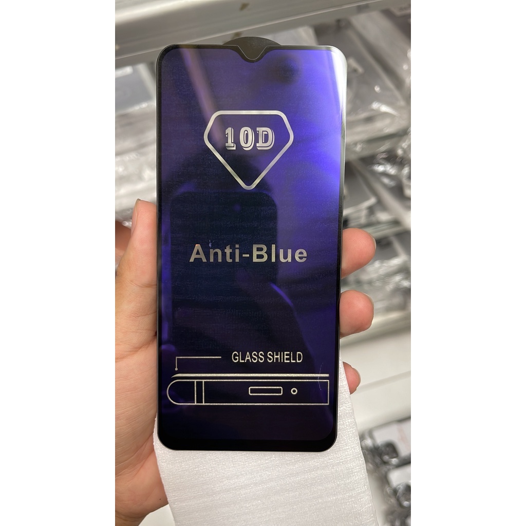 TEMPERED GLASS  BLUE ANTI RADIASI FULL COVER OPPO A16 A16S A16K A16E 2021