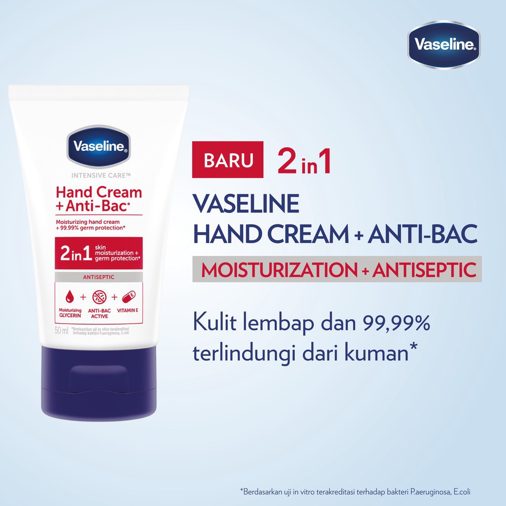 Vaseline Hand Cream Anti Bacterial 50ml [ORIGINAL]