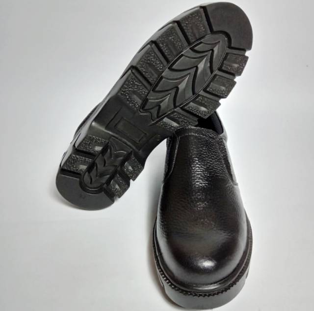 Sepatu Pria Safety Kulit Asli Big Size Model Pendek Slip On Proyek [702]