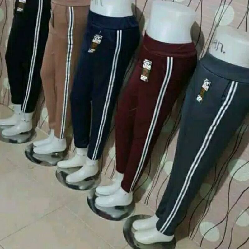 (BAYAR DI TEMPAT) CELANA LUNA SCUBA STRIP2/ Luna PENSIL/LEGGING SCUBA TERBARU TRENING CELANA MURAH