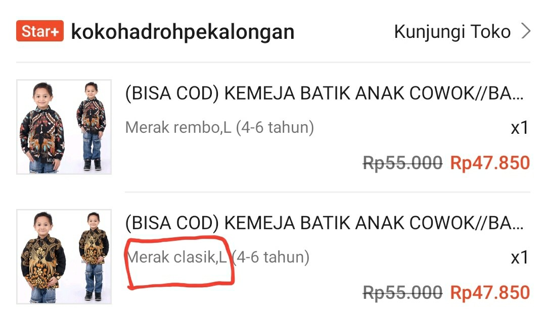 (bisa Cod) Kemeja Batik Anak Cowok//baju Batik Anak Cowok//batik
