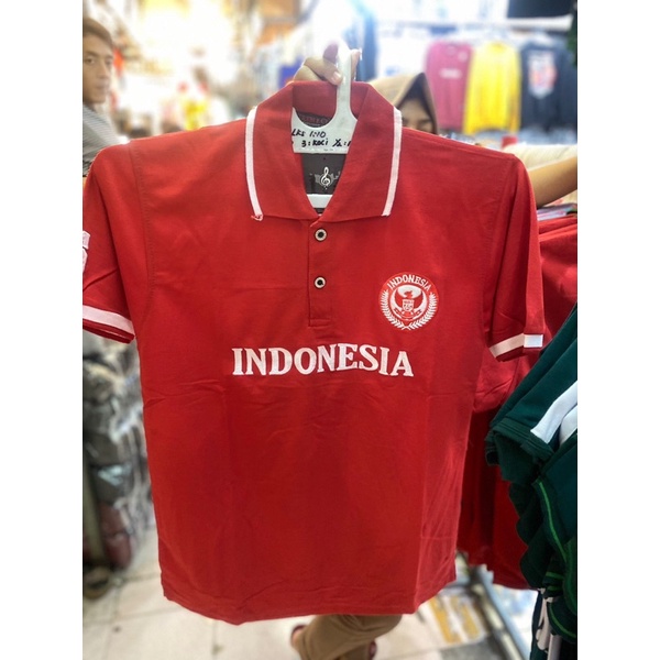 POL0 TSHIRT / KAOS KERAH TIMNAS INDONESIA CASUAL