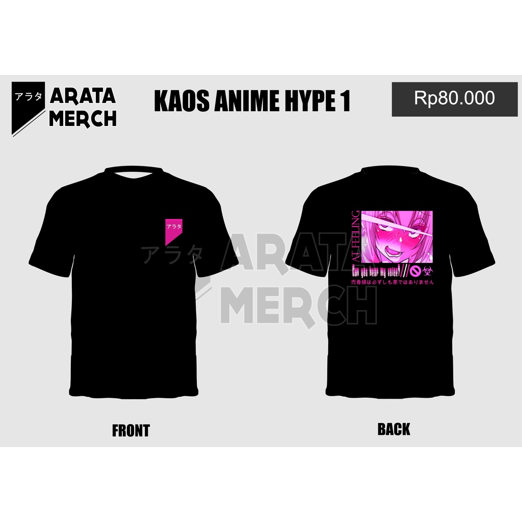 Baju Kaos Anime Ahegao Bahan Katun Combed 24s - Tshirt Hypebeast T-Shirt Cotton