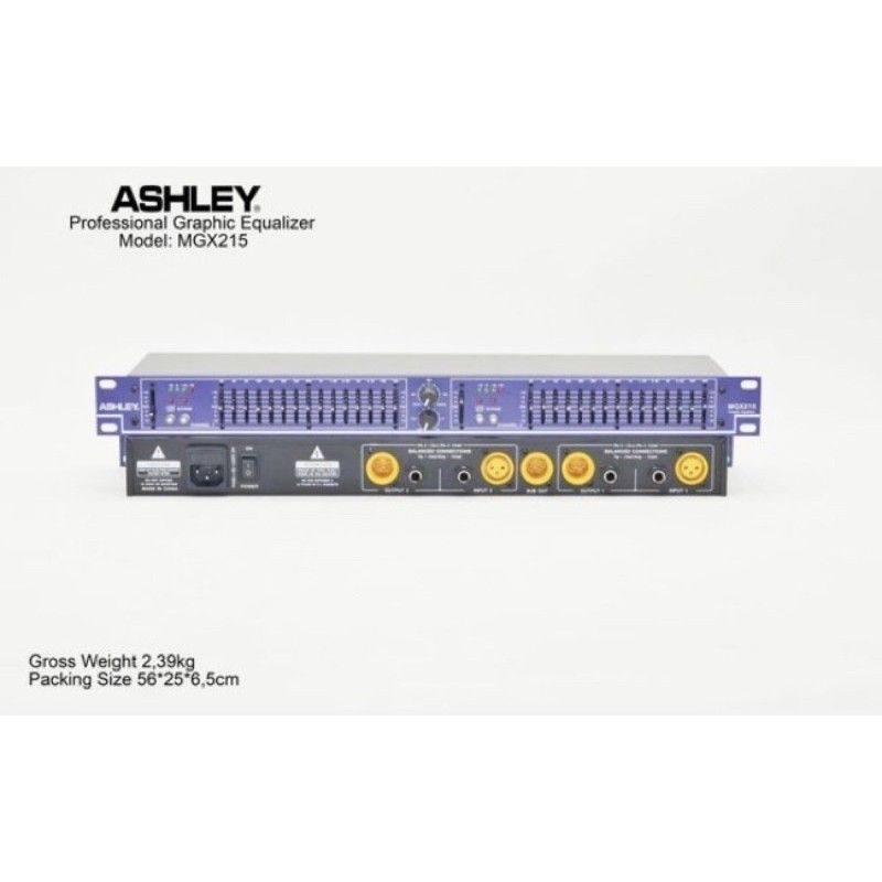 equalizer ashley mqx 215 dengan out subwofer original