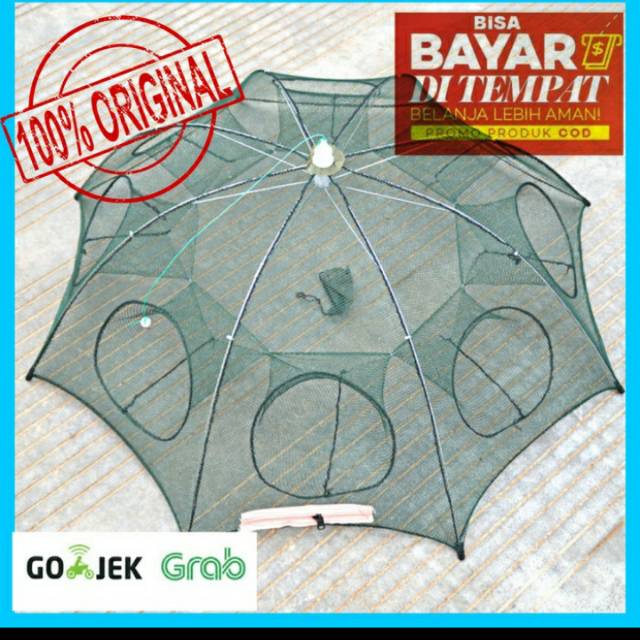 Perangkap ikan / bubu model payung 8 lubang