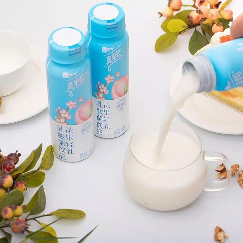 

Zhenguoli Yogurt Fruit Milk Drink Rasa Peach 真果粒 230gr