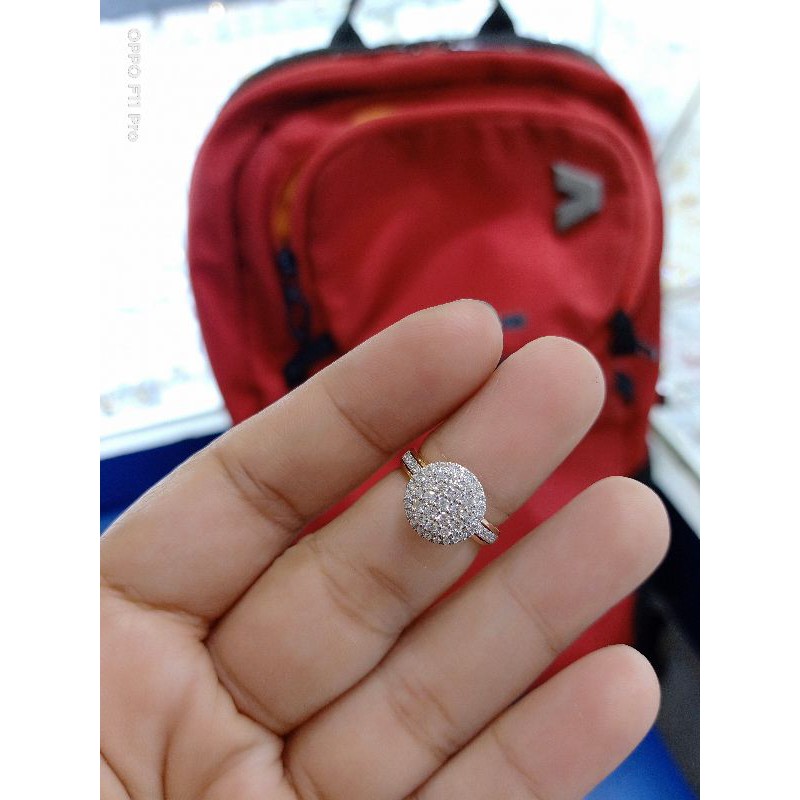 Cincin berlian eropa asli murah model bulat kdfb