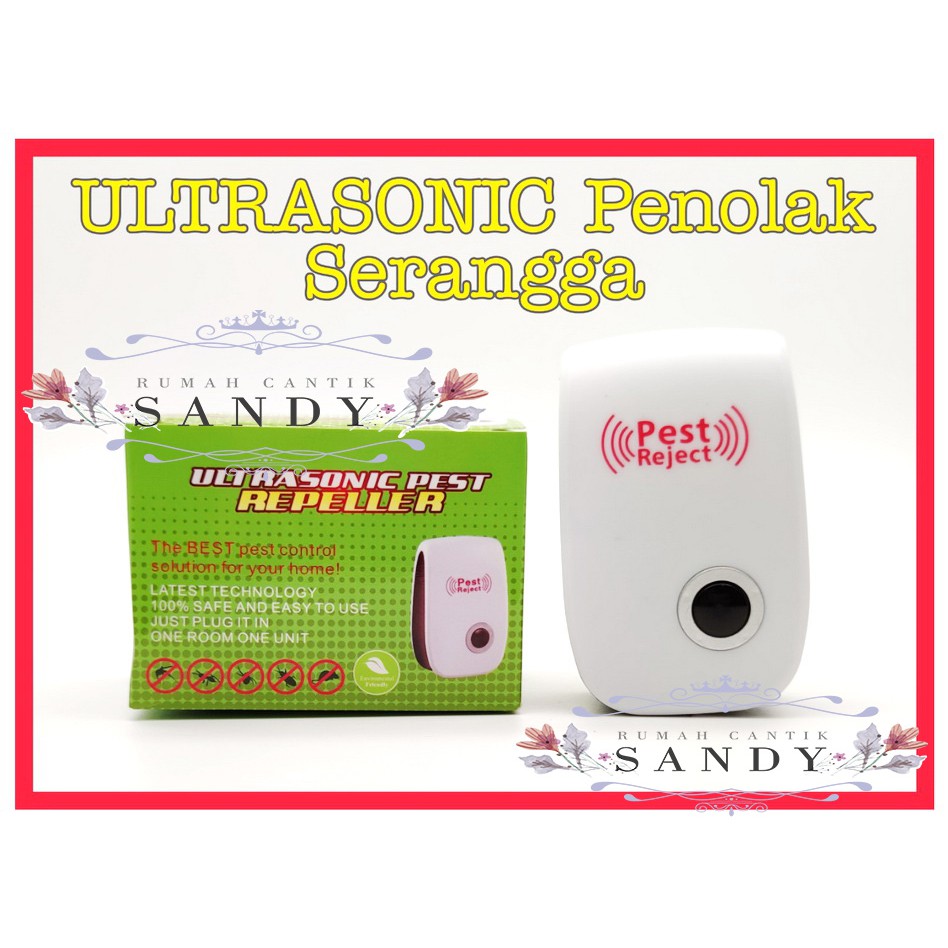 PEST REJECT Ultrasonic ~ Alat Pengusir Nyamuk, Tikus, Kecoa, Lalat