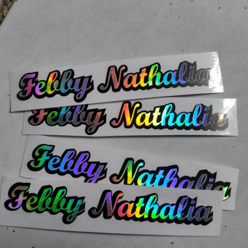 STIKER HOLOGRAM 2 WARNA CUSTOM TULISAN/ TEXT YG KAMU MAU