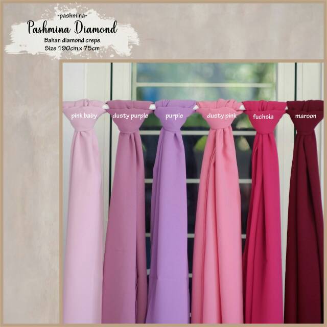 Hijab Dewasa Hijab Pashmina Diamond Termurah Bahan Diamond Crepe Premium Trendy | Bisa Cod