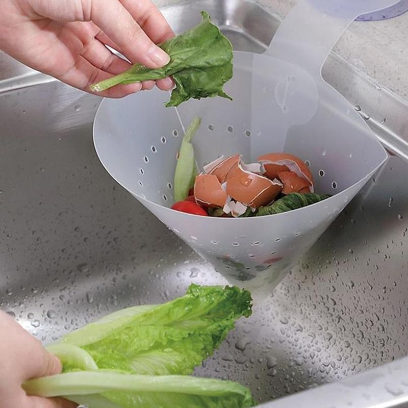 Foldable Filter Simple Sink Self-Standing Stopper Kitchen Anti-Blocking Device