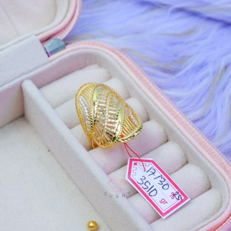 Cincin gerbong emas asli 300%