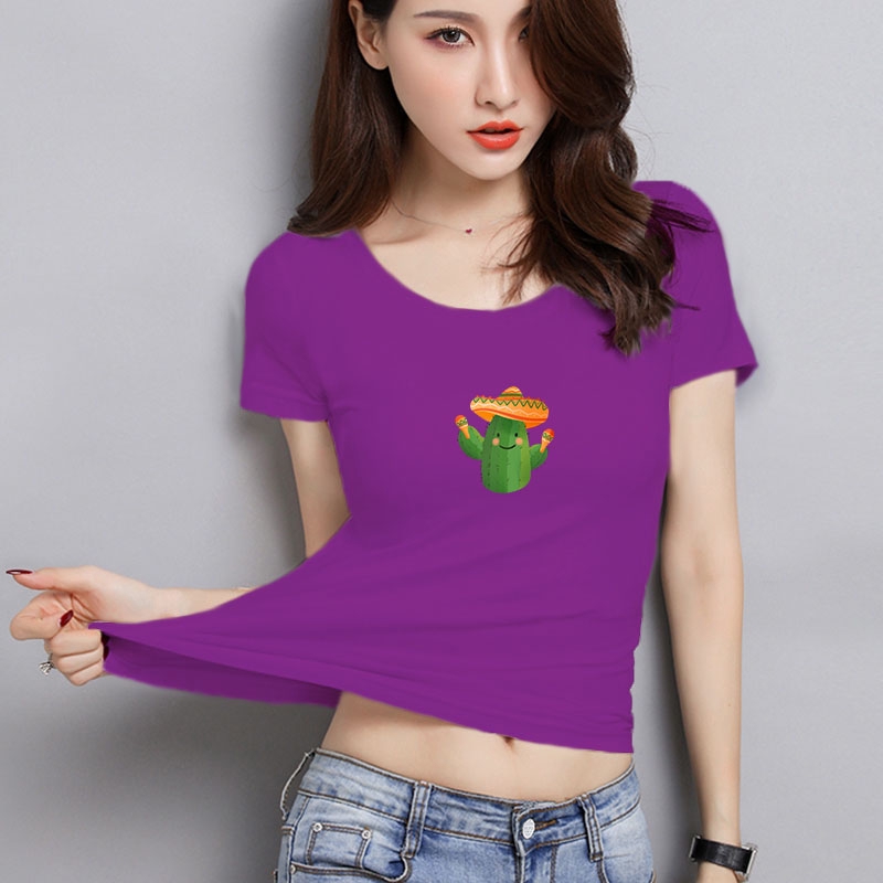 YOURSTYLE1119 - KAOS WANITA ONECK /CUTE CACTUS/ KAOS TERLARIS / KAOS ONECK