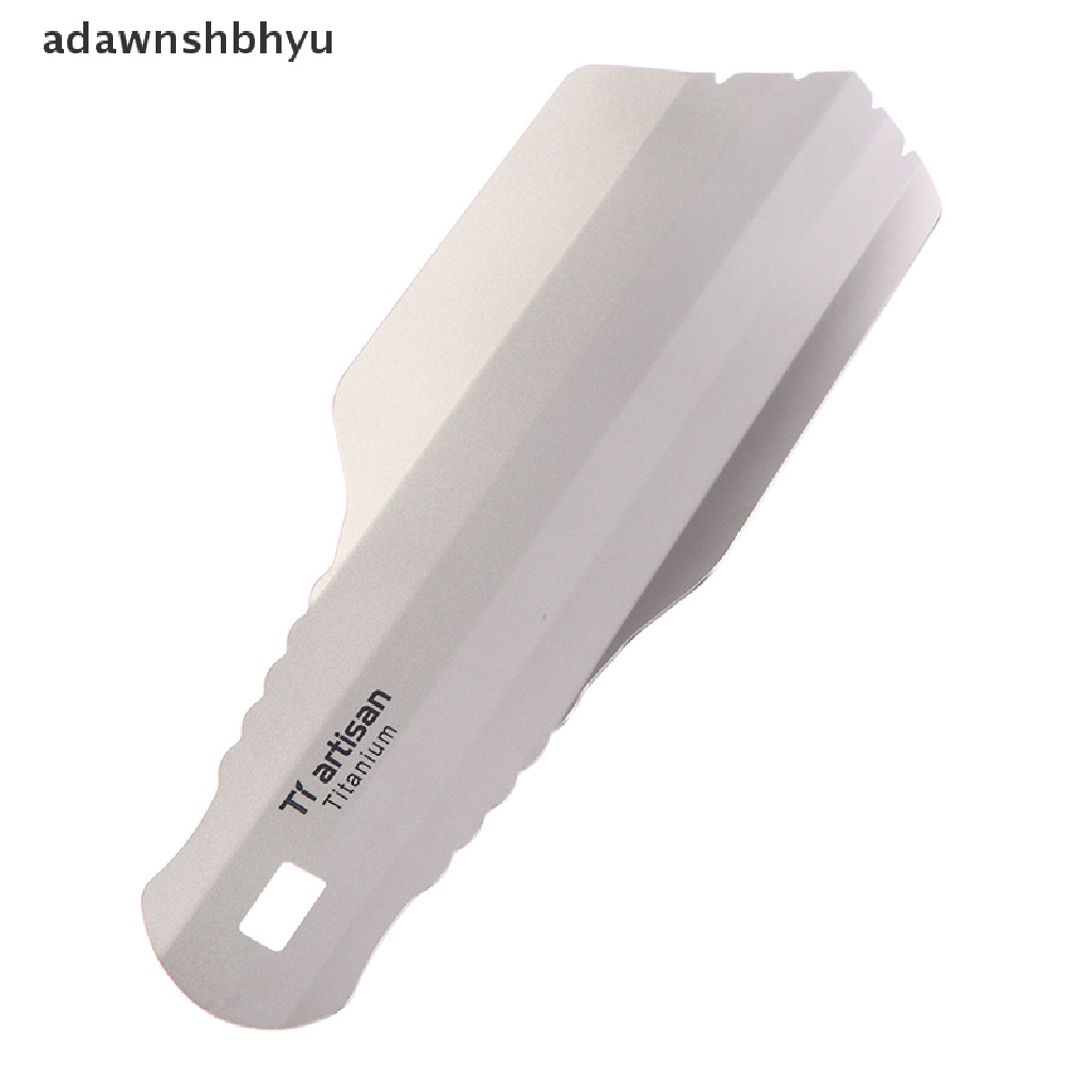 Adawnshbhyu Pure Titanium Ultralight Backpacking Potty Trowel Sekop Kotoran Kompak Luar Ruangan